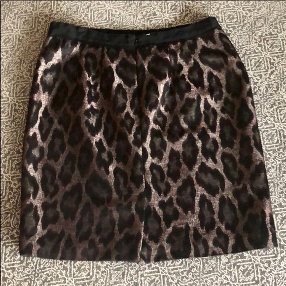Ann Taylor Dresses & Skirts - Ann Taylor Metallic Leopard Print Pencil Skirt